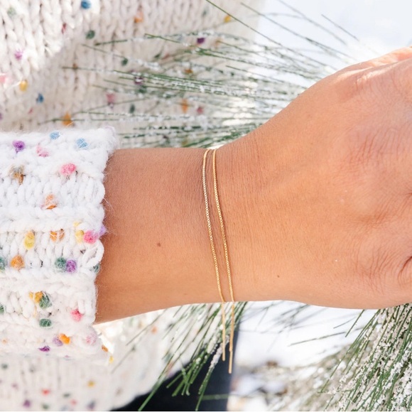 NEW IN BOX Hey June Skinny Box Necklace & Matching Bracelet - Picture 7 of 8